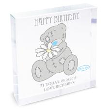 Personalised Me To You Bear Daisy Large Crystal Token